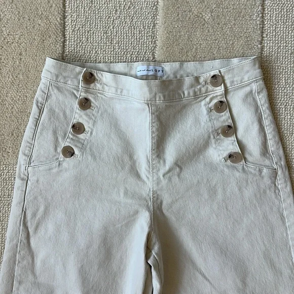 Ann Taylor Loft High rise wide leg sailor jeans size 30 - Picture 2 of 7